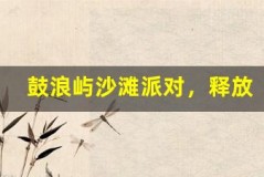 鼓浪屿沙滩派对,释放夏日热情