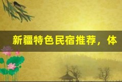 新疆特色民宿推荐,体验别样住宿