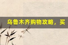 乌鲁木齐购物攻略,买买买不停